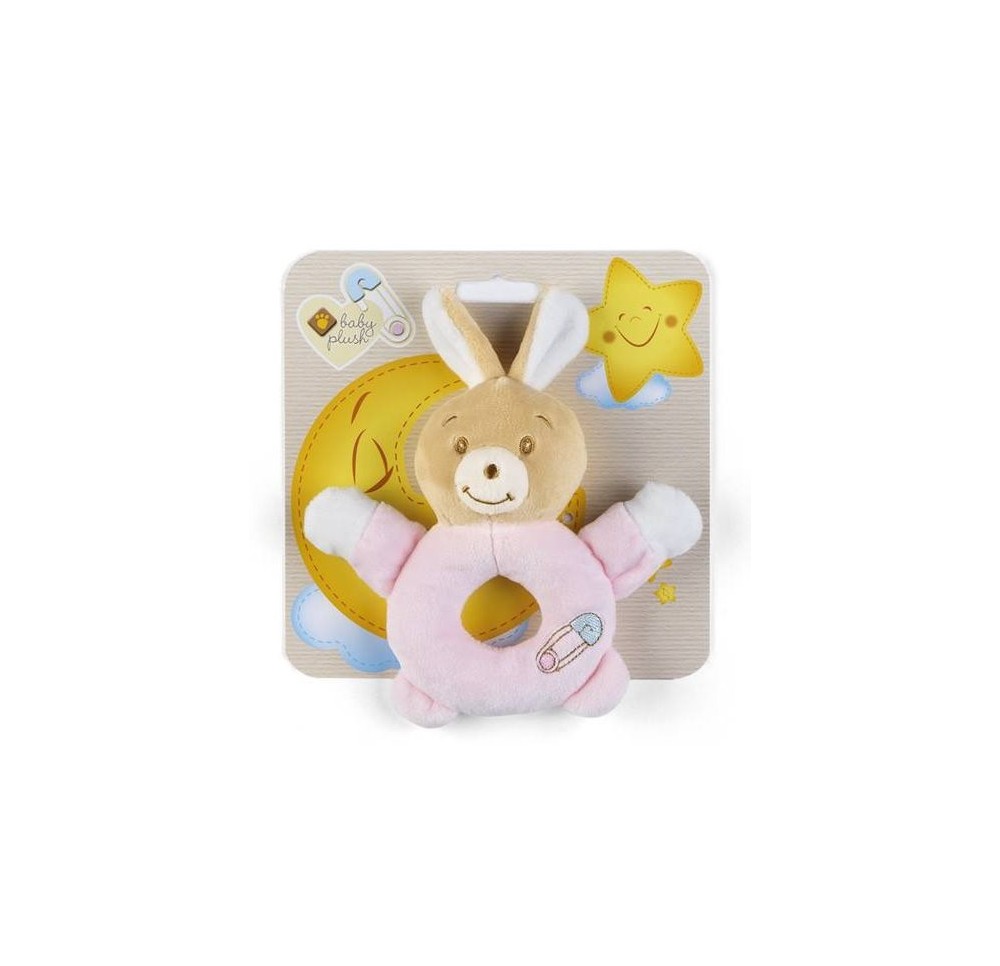 PLUSH BABYCARE 14cm lapin hochet