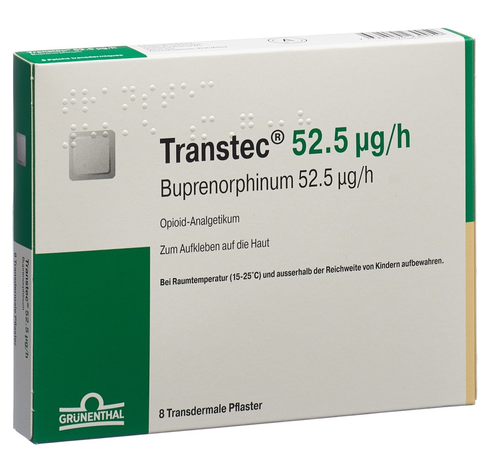 TRANSTEC patch mat 52.5 mcg/h sach 8 pce