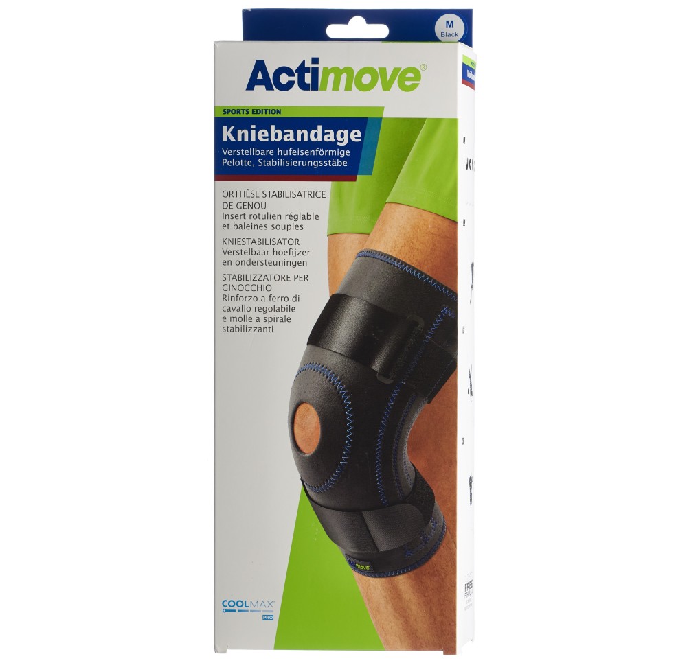 ACTIMOVE Sport Orthèse stab genou M insert rotule ACTIMOVE Sport Orthèse stab genou M insert rotule
