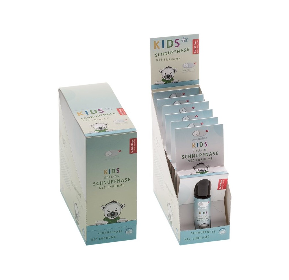 AROMALIFE kids roll-on dispaly nez enrumé 6pce