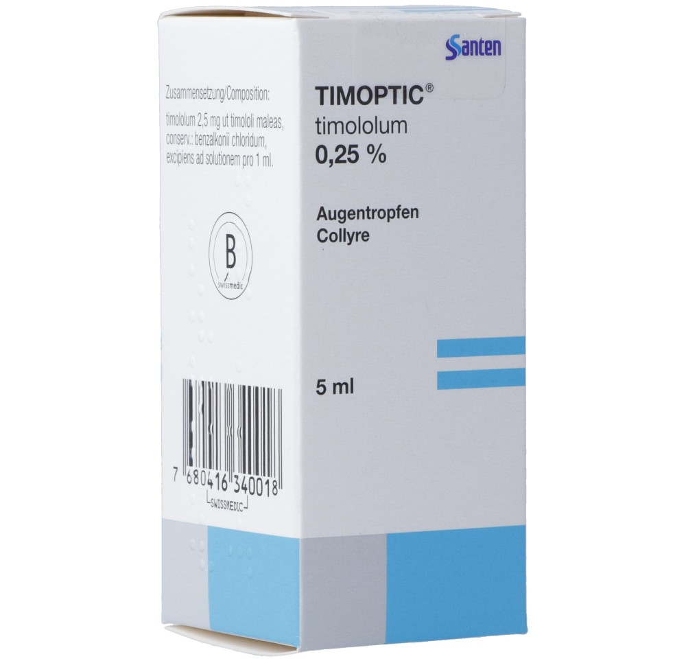 TIMOPTIC gtt opht 0.25 % fl 5 ml TIMOPTIC gtt opht 0.25 % fl 5 ml