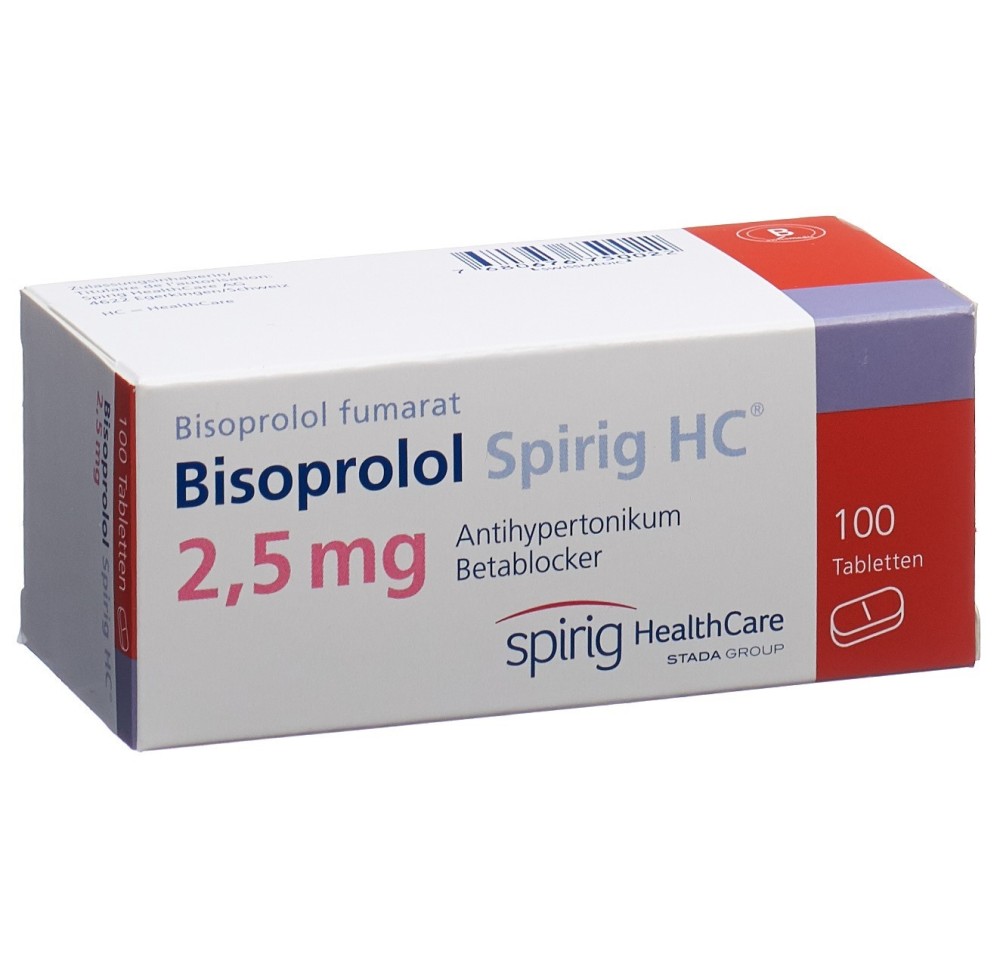 BISOPROLOL Spirig HC cpr 2.5 mg 100 pce BISOPROLOL Spirig HC cpr 2.5 mg 100 pce