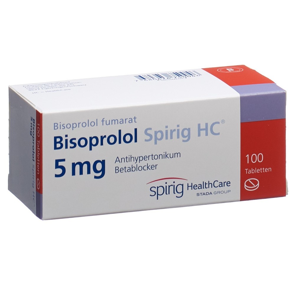 BISOPROLOL Spirig HC cpr 5 mg 100 pce BISOPROLOL Spirig HC cpr 5 mg 100 pce