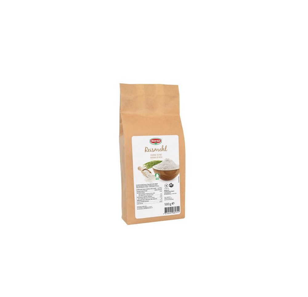 MORGA farine de riz s glu bio bourgeon sach 500 g MORGA farine de riz s glu bio bourgeon sach 500 g