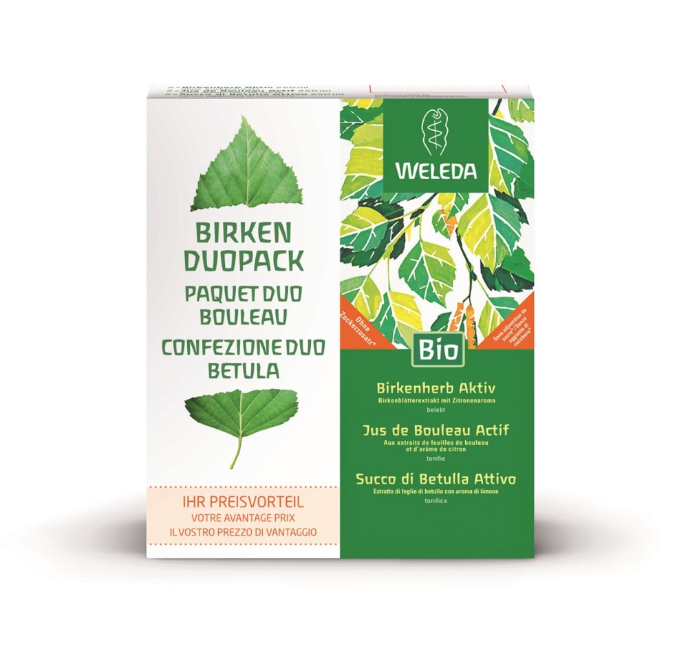 WELEDA jus de bouleau actif duo 2 x 250 ml WELEDA jus de bouleau actif duo 2 x 250 ml