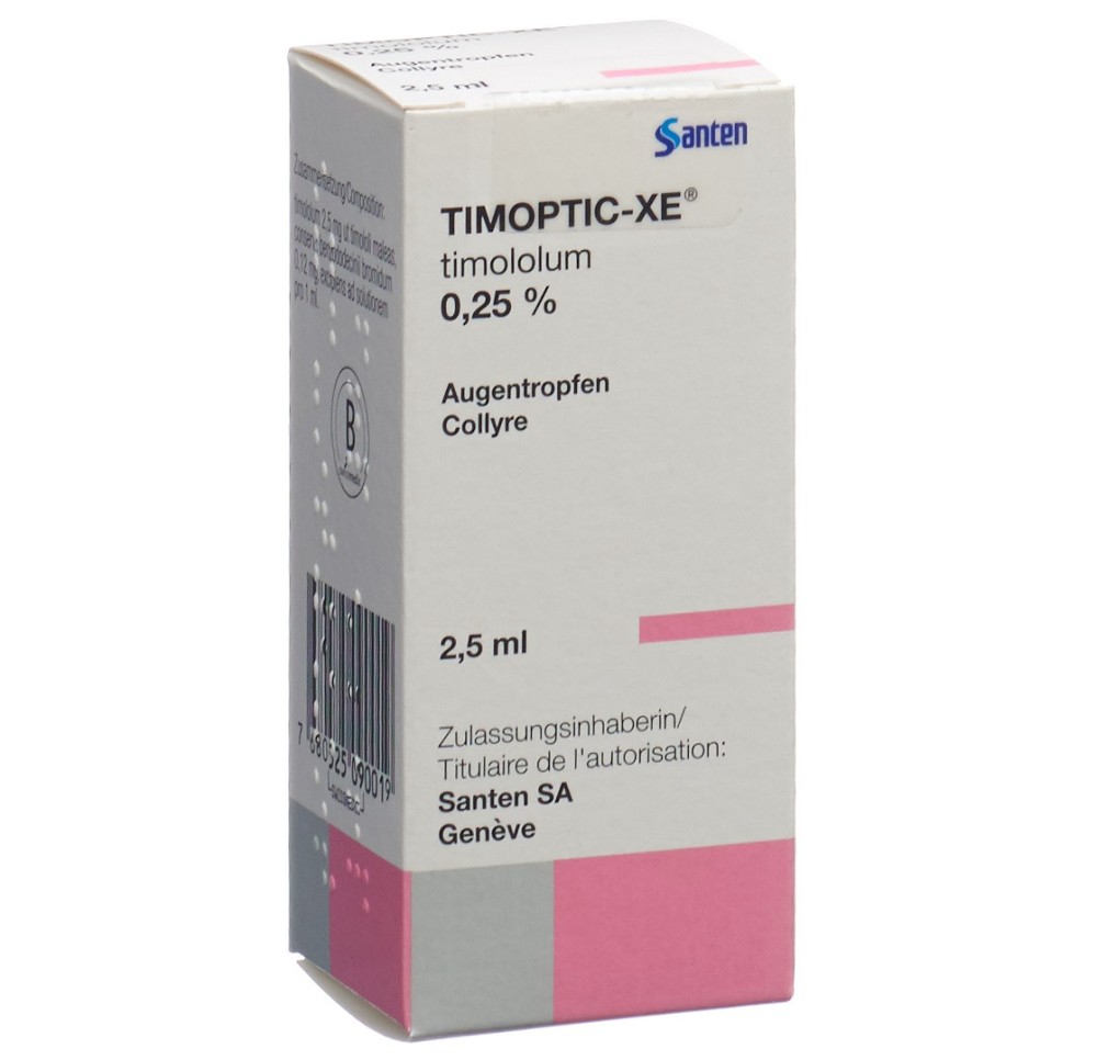 TIMOPTIC-XE gtt opht 0.25 % fl 2.5 ml TIMOPTIC-XE gtt opht 0.25 % fl 2.5 ml