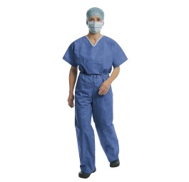 FOLIODRESS tenue de bloc opérato XXL bleu 50 pce