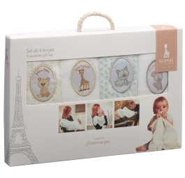 SOPHIE LA GIRAFE set de 4 langes