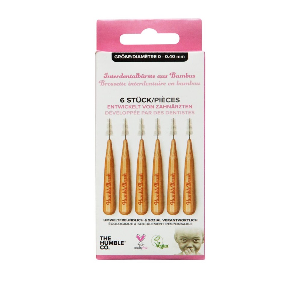 THE HUMBLE brossette interdent bambou 0.4mm 6 pce THE HUMBLE brossette interdent bambou 0.4mm 6 pce
