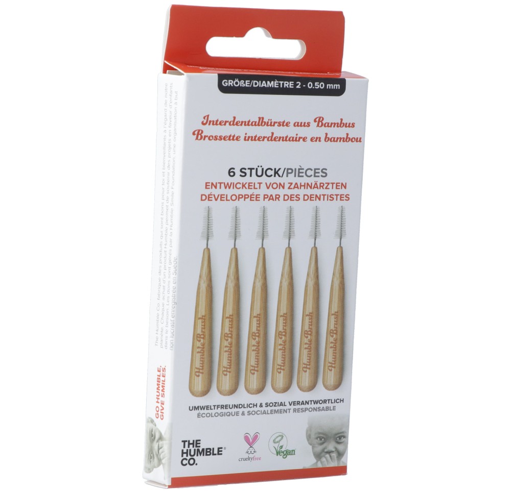 THE HUMBLE brossette interdent bambou 0.5mm 6 pce THE HUMBLE brossette interdent bambou 0.5mm 6 pce