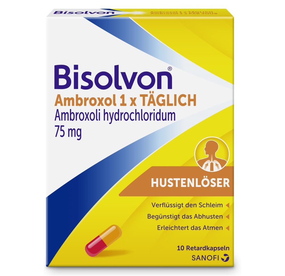 BISOLVON Ambroxol 1xPAR JOUR caps ret 75 mg 10 pce BISOLVON Ambroxol 1xPAR JOUR caps ret 75 mg 10 pce