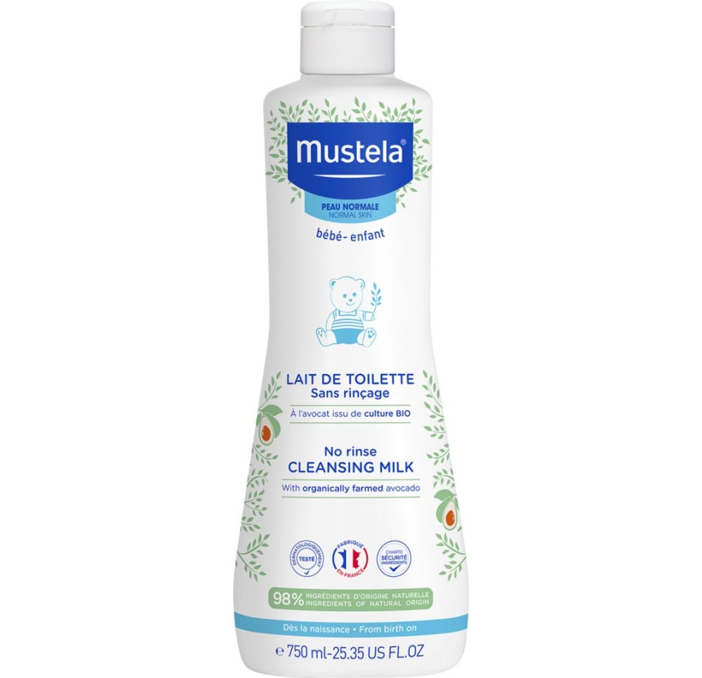MUSTELA Lait de toilette peau norm s rinç 750 ml