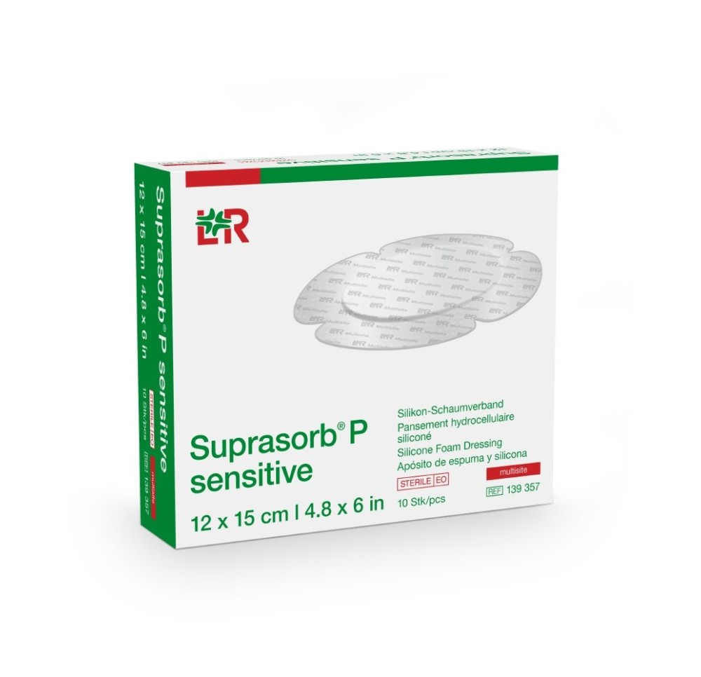 SUPRASORB P sensitive border Mult 12x15cm 10 pce