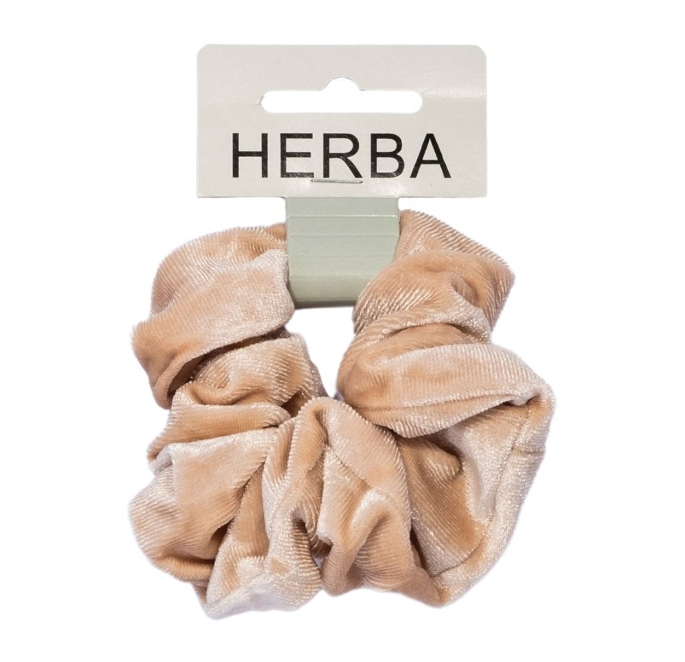 HERBA Scunci 11cm velours beige