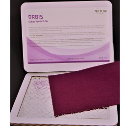 ORBIS feuille-textile-argent violet