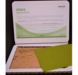 ORBIS feuille-textile-cuivre vert