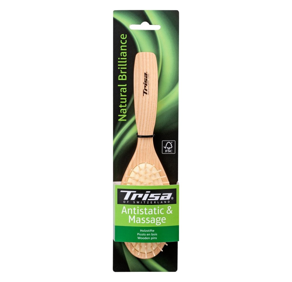 TRISA Natural Brilliance brosse pneum pics en bois