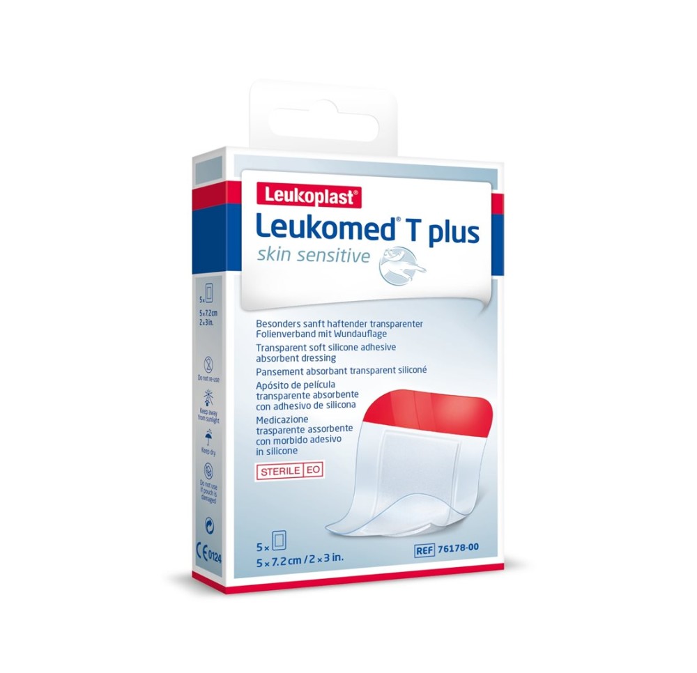 LEUKOMED T plus skin sensitive 5x7.2cm 5 pce LEUKOMED T plus skin sensitive 5x7.2cm 5 pce