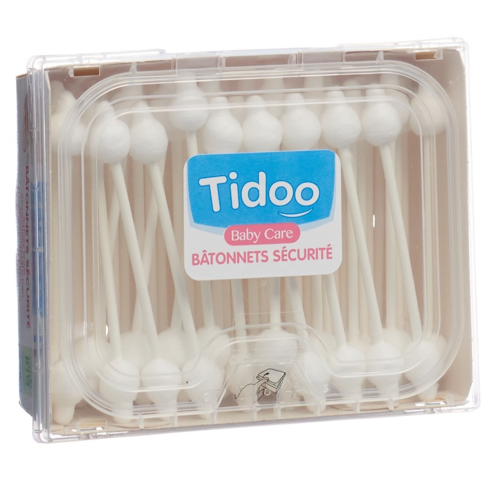 TIDOO Bâtonnets de coton bio box 50 pce