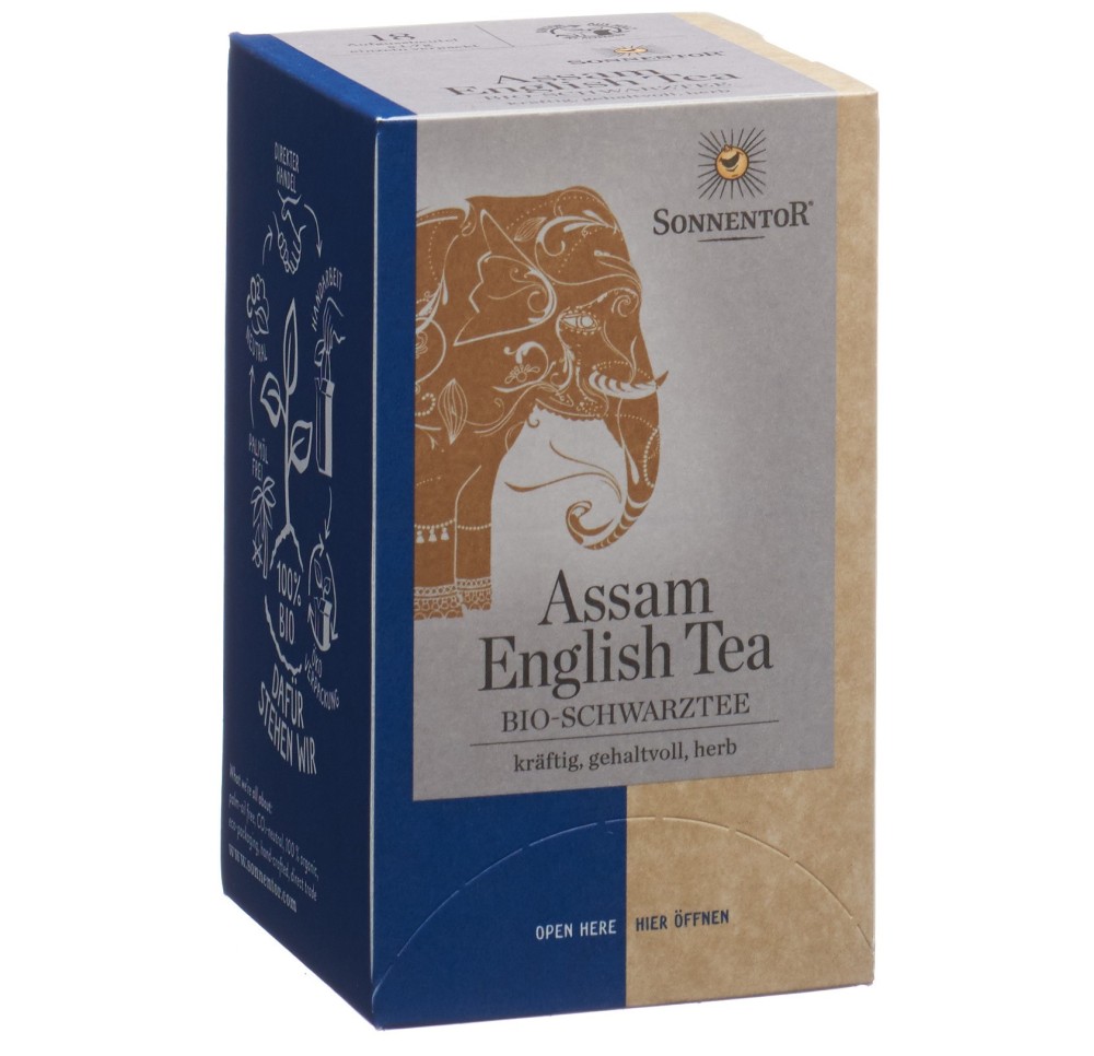 SONNENTOR Schwarztee Assam English Tea BIO 18 pce