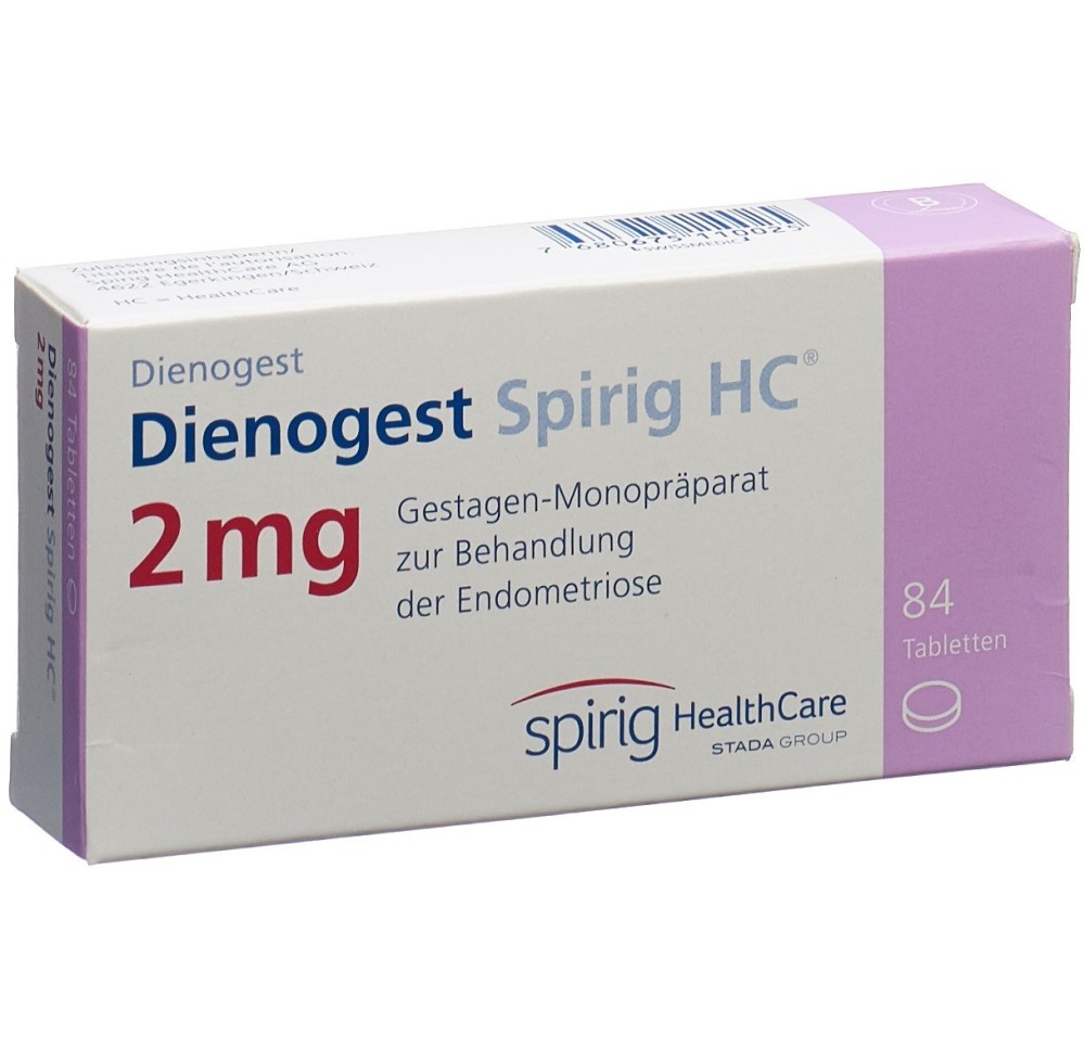 DIENOGEST Spirig HC cpr 2 mg 84 pce DIENOGEST Spirig HC cpr 2 mg 84 pce