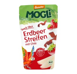 MOGLI Bandes purée fruits séc fraise chia bio 25 g