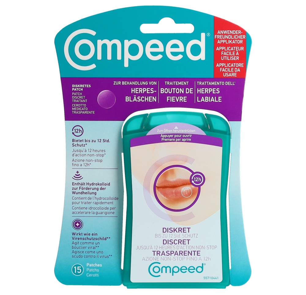 COMPEED patchs boutons fièvre 15 pce