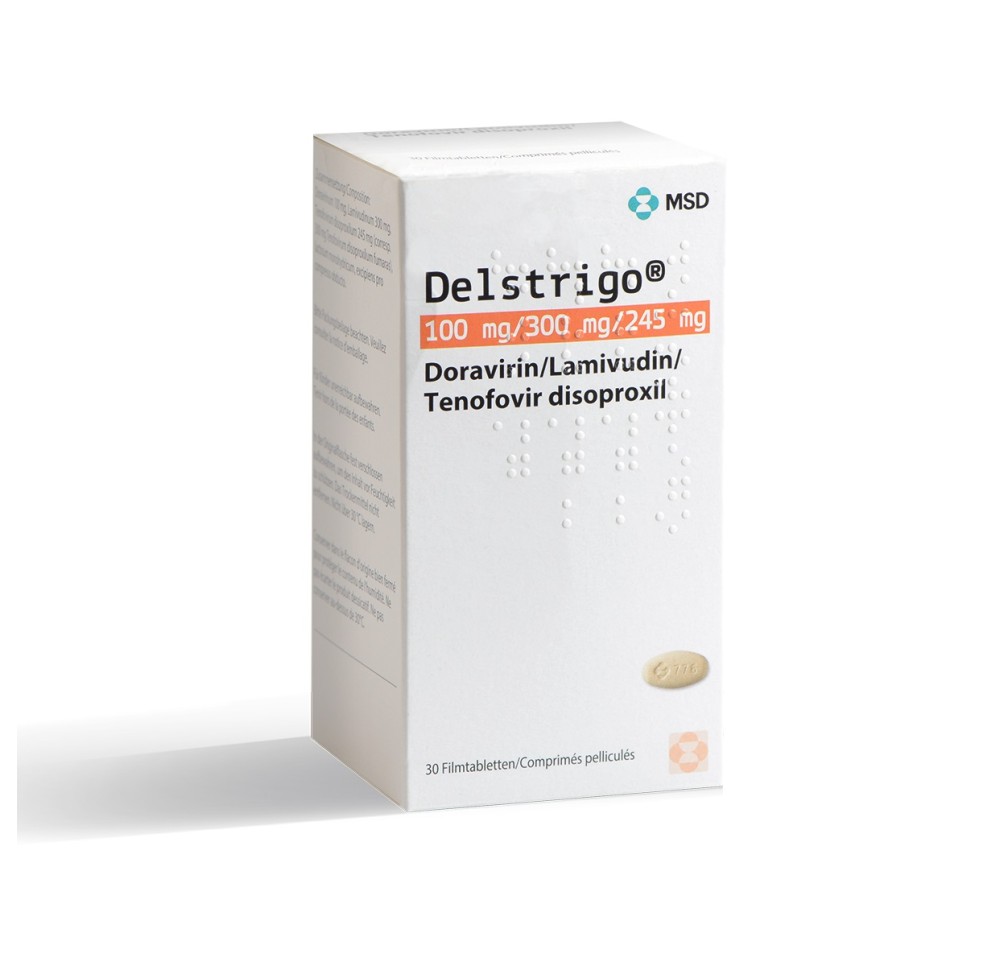 DELSTRIGO cpr pell 100/300/245mg bte 30 pce DELSTRIGO cpr pell 100/300/245mg bte 30 pce
