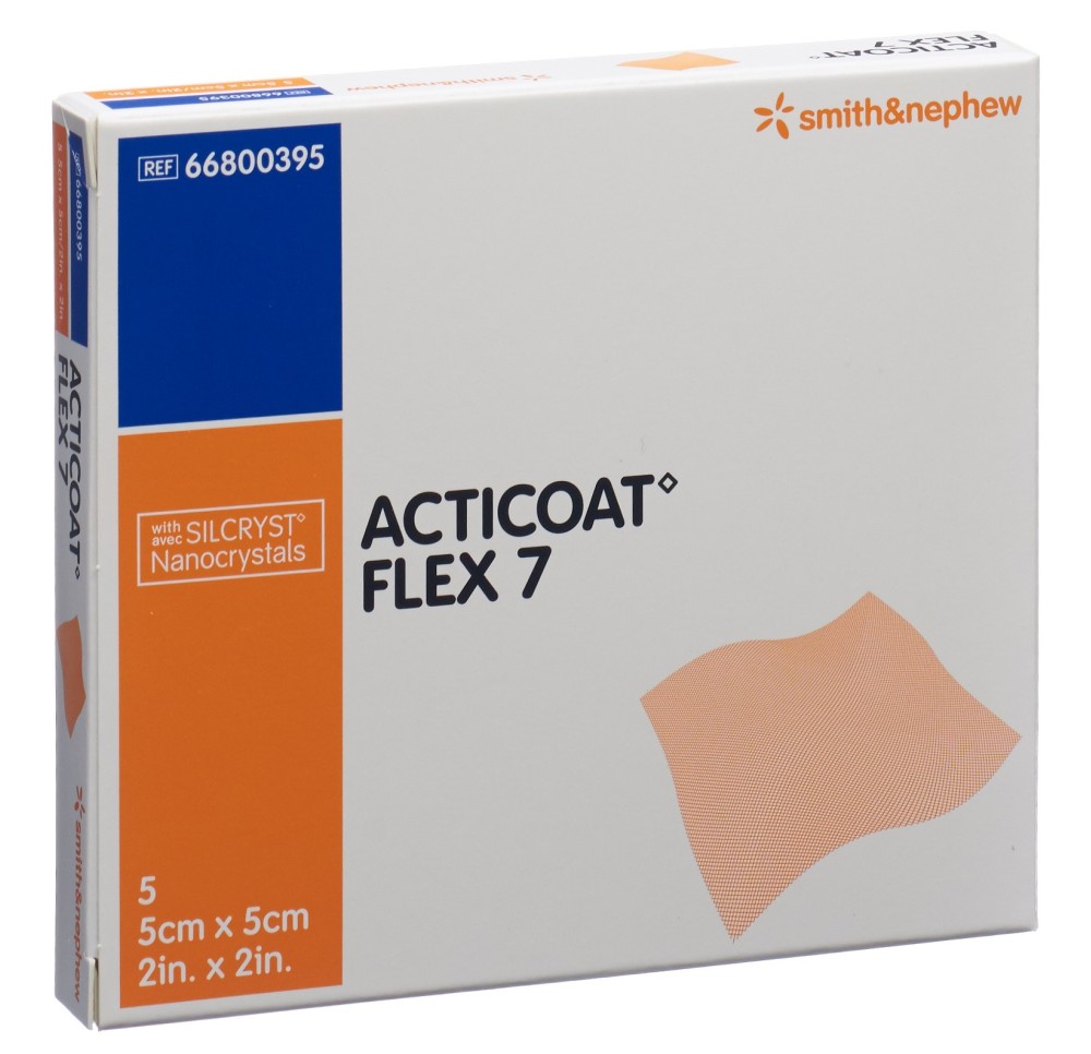 ACTICOAT FLEX 7 pansement vulné 5x5cm 5 pce