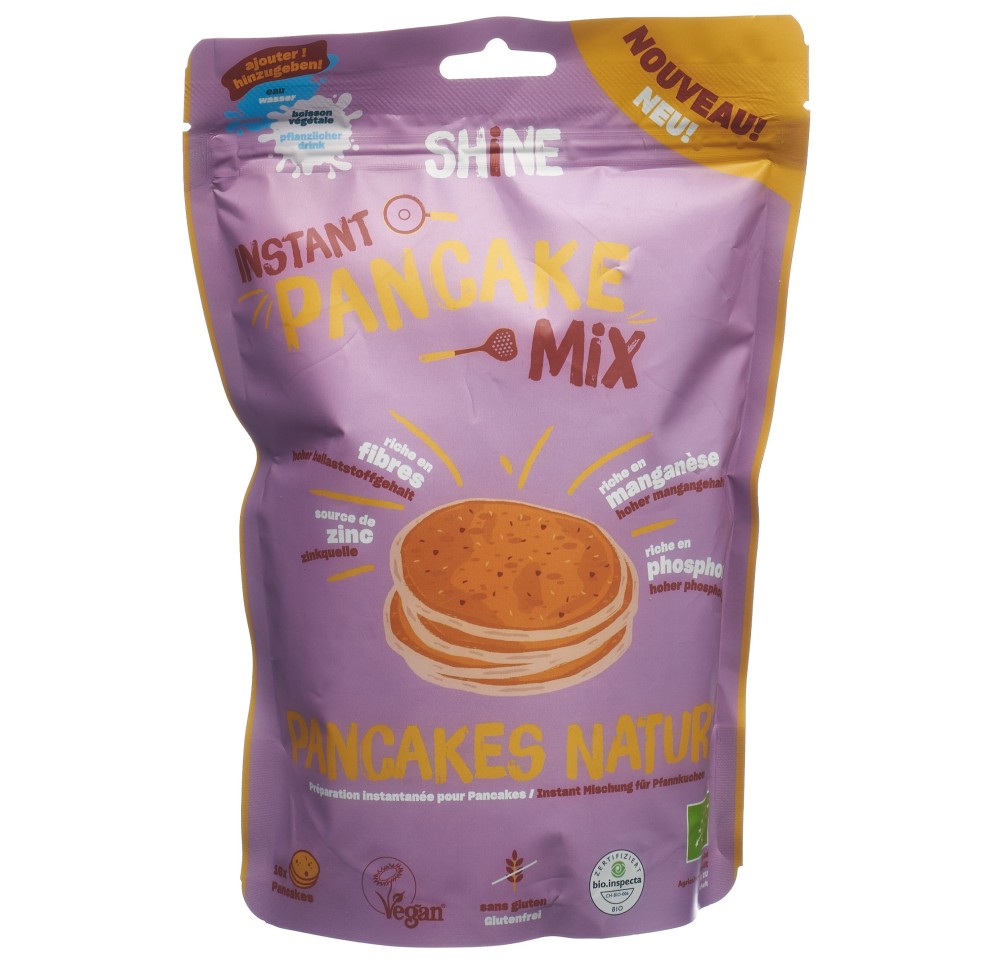 SHINE Instant Pancake Mix nature BIO 400 g SHINE Instant Pancake Mix nature BIO 400 g