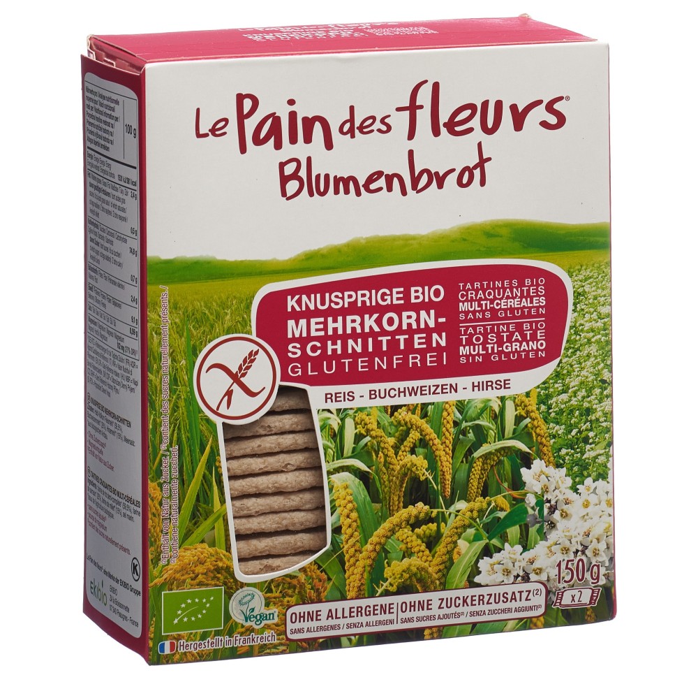 LE PAIN DES FLEURS tartines croq multi-céréa 150 g LE PAIN DES FLEURS tartines croq multi-céréa 150 g
