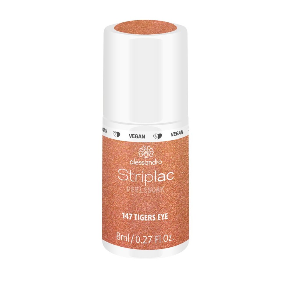 ALESSAN Striplac 2 0 Peel or Soak Tiger's Eye ALESSAN Striplac 2 0 Peel or Soak Tiger's Eye