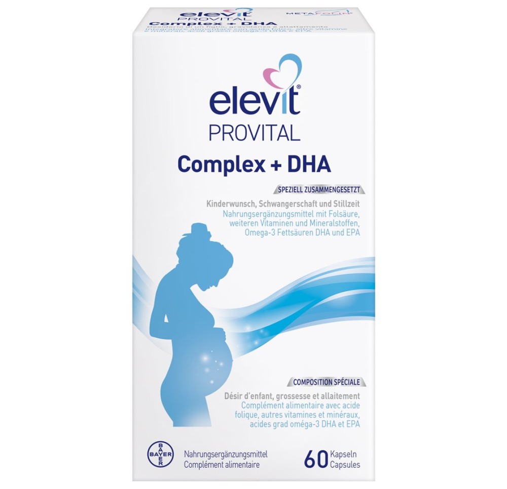 ELEVIT Provital Complex + DHA caps 60 pce ELEVIT Provital Complex + DHA caps 60 pce
