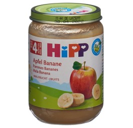HIPP pommes bananes verre 190 g