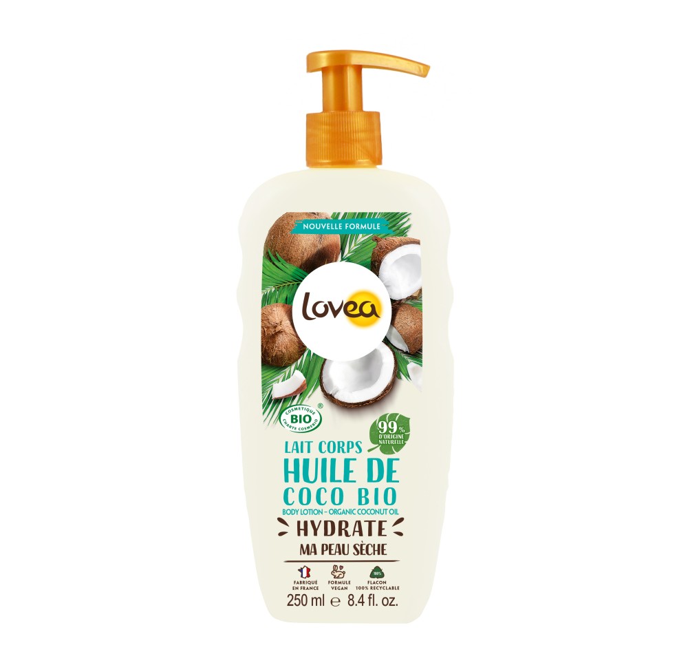 LOVEA lait corps hydratant huile coco bio 250 ml LOVEA lait corps hydratant huile coco bio 250 ml