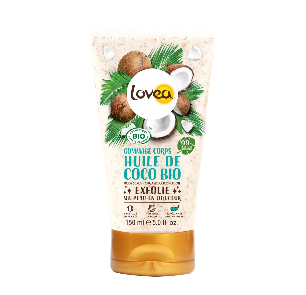 LOVEA gommage corps douceur huile coco bio 150 ml LOVEA gommage corps douceur huile coco bio 150 ml