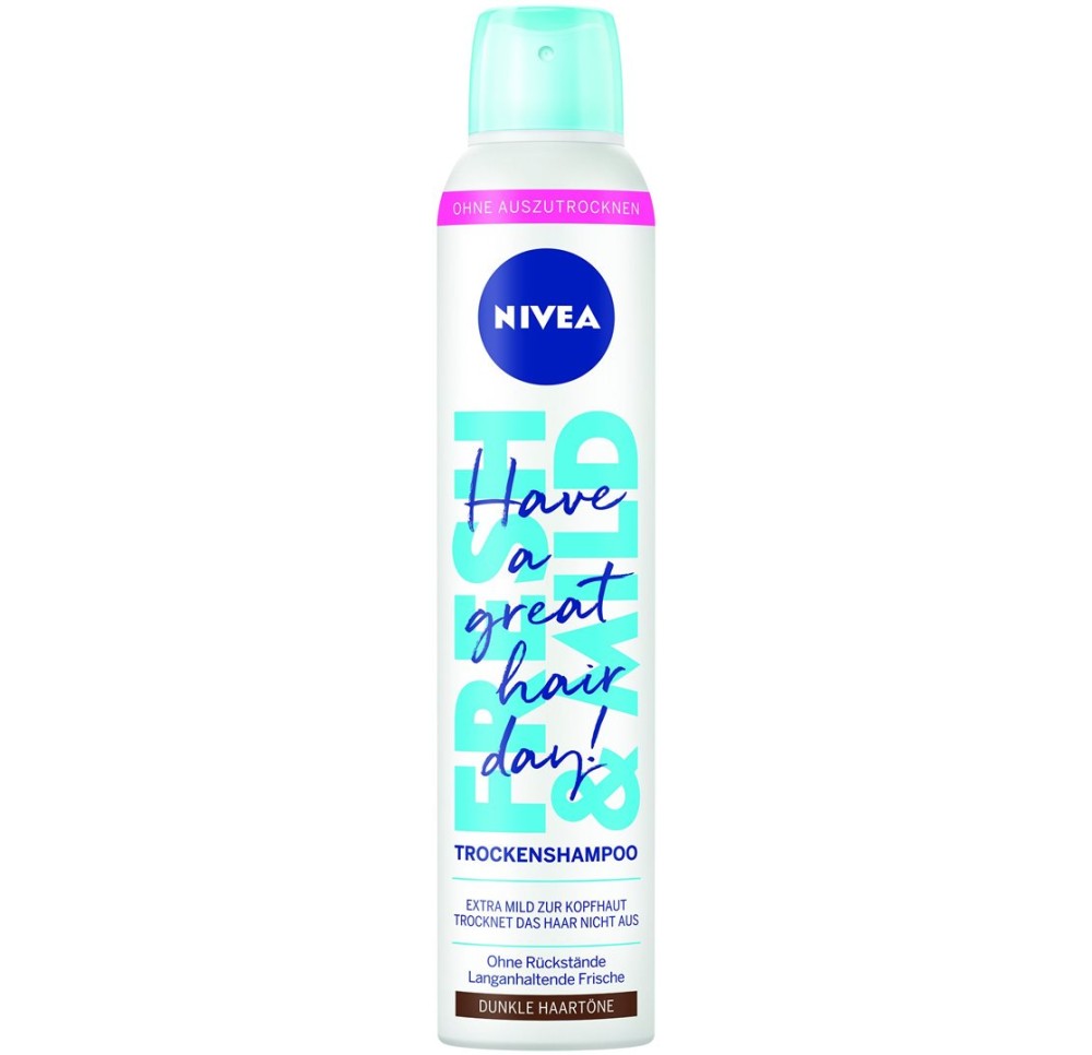 NIVEA shamp sec fresh&mild cheveux foncés 200 ml