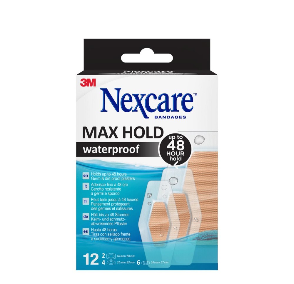 3M NEXCARE MaxHold 3 tailles ass 12 pce