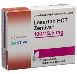 LOSARTAN HCT Zentiva cpr pell 100/12.5 mg 28 pce