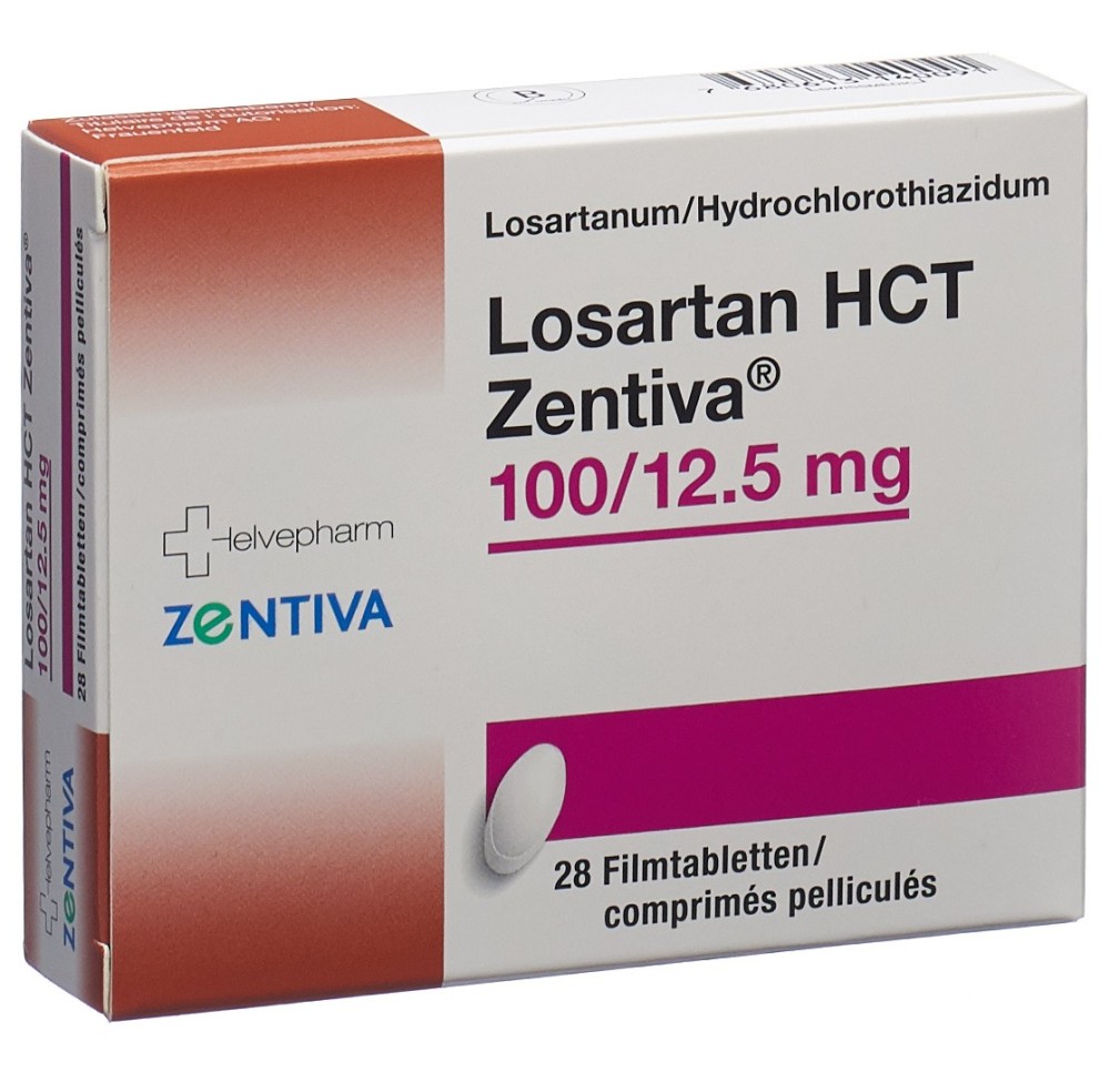 LOSARTAN HCT Zentiva cpr pell 100/12.5 mg 28 pce LOSARTAN HCT Zentiva cpr pell 100/12.5 mg 28 pce