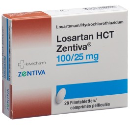 LOSARTAN HCT Zentiva cpr pell 100/25 mg 28 pce