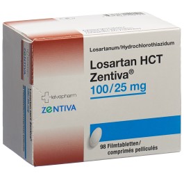 LOSARTAN HCT Zentiva cpr pell 100/25 mg 98 pce