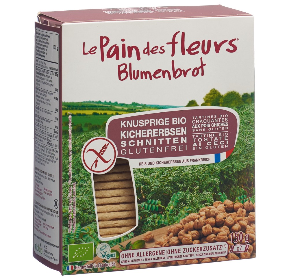 LE PAIN DES FLEURS tartines croq pois chich 150 g