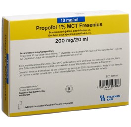 PROPOFOL 1% MCT Fresenius 200 mg/20ml fl 10 pce