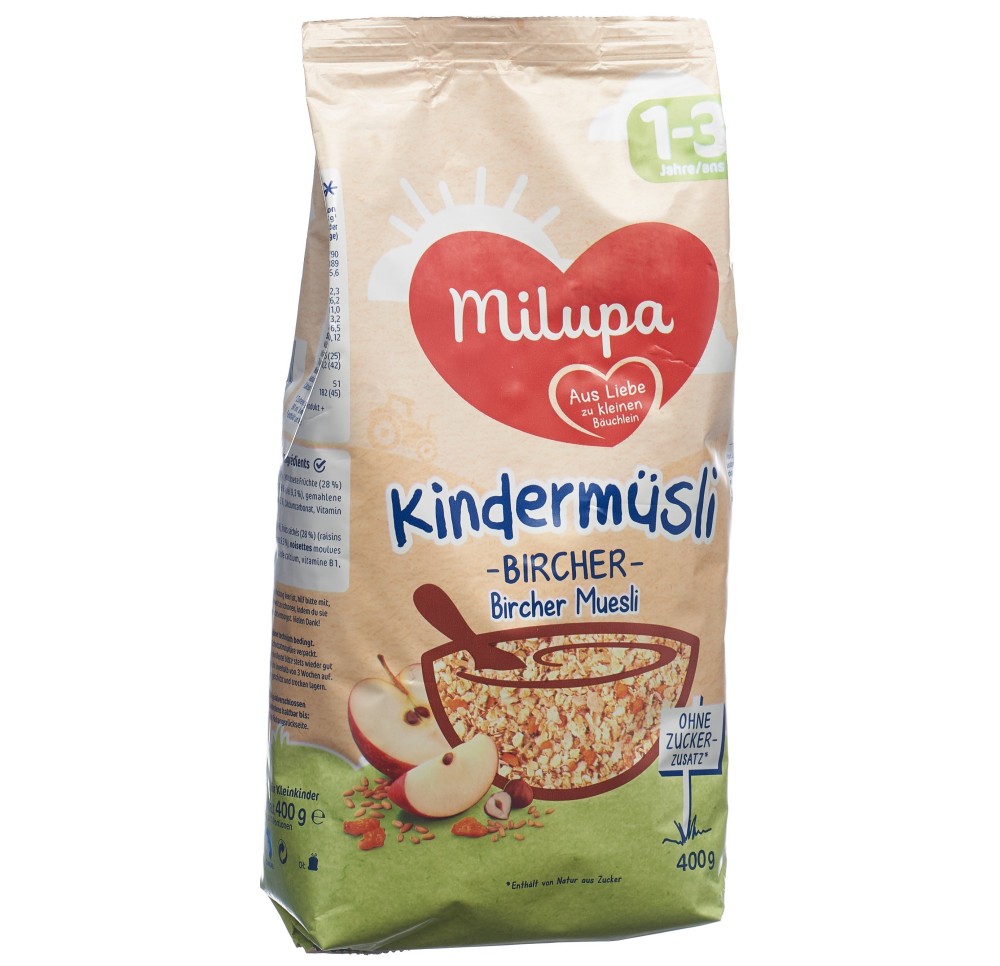 MILUPA bircher muesli pour enfants 400 g MILUPA bircher muesli pour enfants 400 g