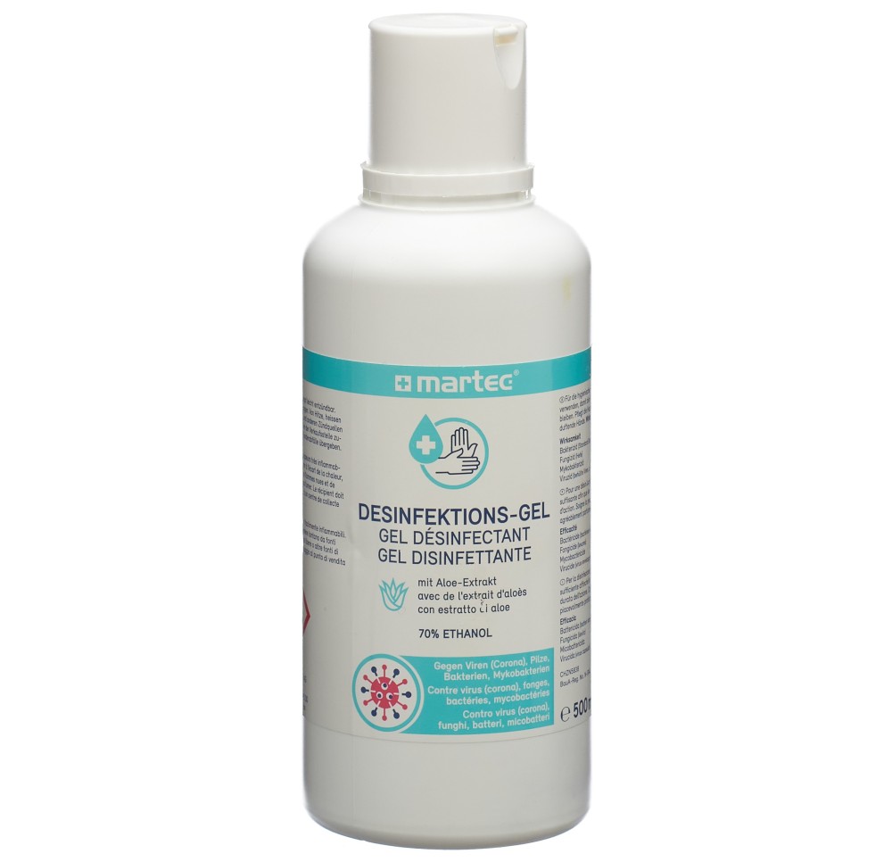 MARTEC Gel désinfectant pour mains fl 500 ml MARTEC Gel désinfectant pour mains fl 500 ml