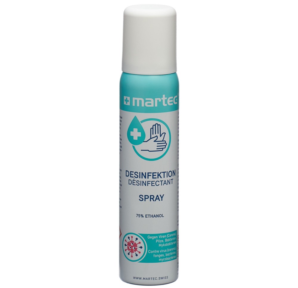 MARTEC Désinfectant spray pour mains aéros 100 ml MARTEC Désinfectant spray pour mains aéros 100 ml