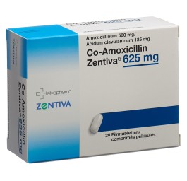 CO-AMOXICILLIN Zentiva cpr pell 625 mg 20 pce