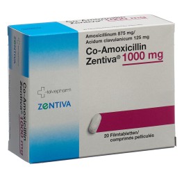 CO-AMOXICILLIN Zentiva cpr pell 1000 mg 20 pce