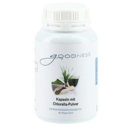 GOODNESS Chlorella Pulv Vit B12 caps 600 mg 90 pce